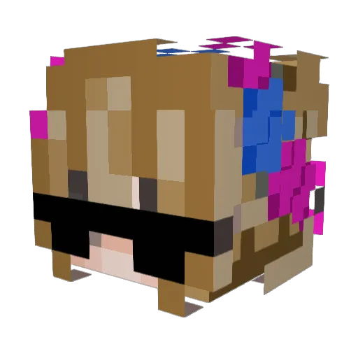 Lovedaddy74 Minecraft avatar head, 3D render