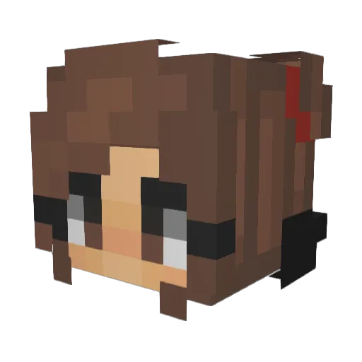 Lovedisney01 Minecraft avatar head, 3D render