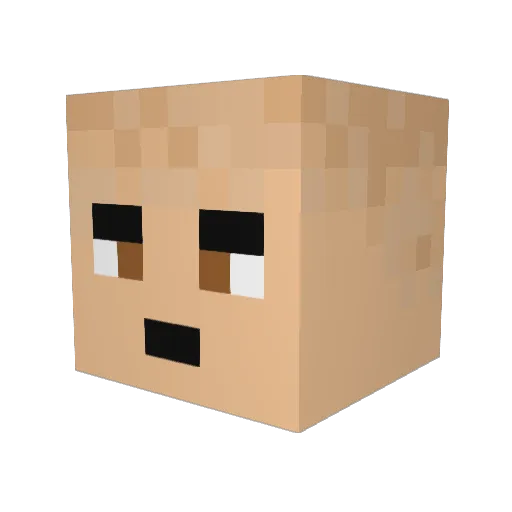 Loveksa13 Minecraft avatar head, 3D render