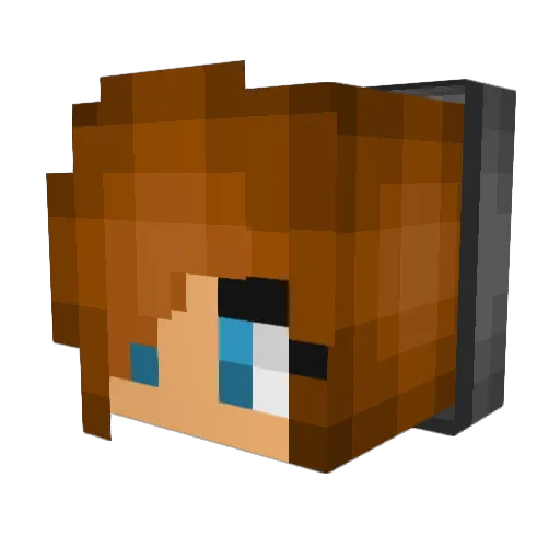 Lovekugel Minecraft avatar head, 3D render