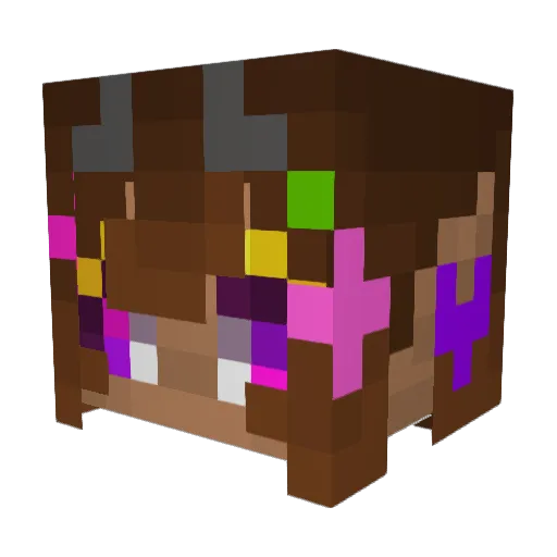 Lovelani Minecraft avatar head, 3D render