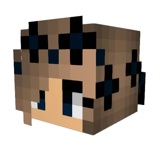 LovelessAurora Minecraft avatar head, 3D render