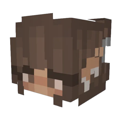 Lovely2008 Minecraft avatar head, 3D render
