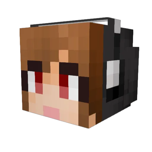 LovelyBen Minecraft avatar head, 3D render