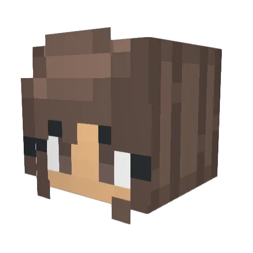LovelyBlythe Minecraft avatar head, 3D render