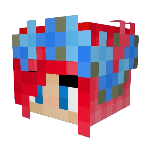 LovelyBrooke Minecraft avatar head, 3D render