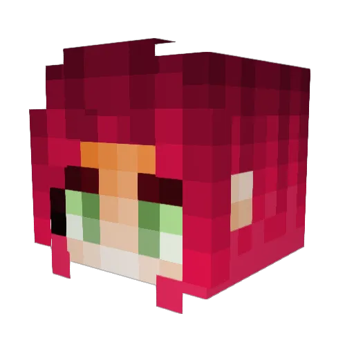 LovelyComics Minecraft avatar head, 3D render