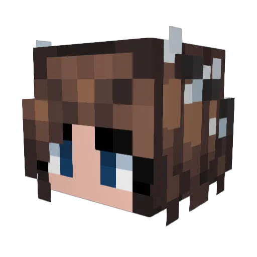 LovelyElf Minecraft avatar head, 3D render