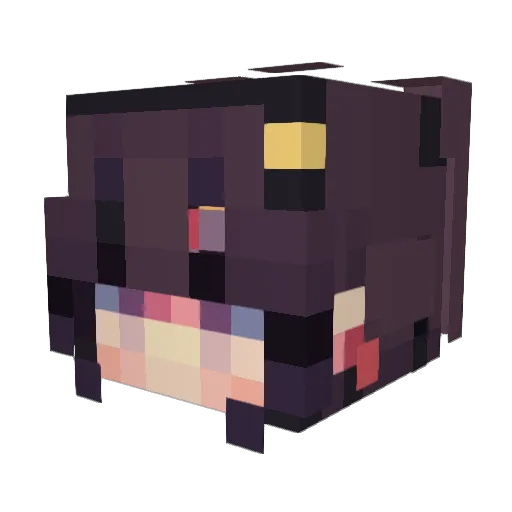 LovelyHart Minecraft avatar head, 3D render