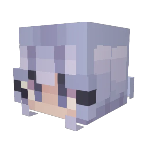 LovelyLadyLuck Minecraft avatar head, 3D render