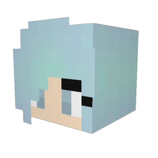 LovelyLaryssa Minecraft avatar head, 3D render