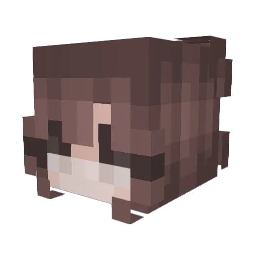 LovelyLucie Minecraft avatar head, 3D render