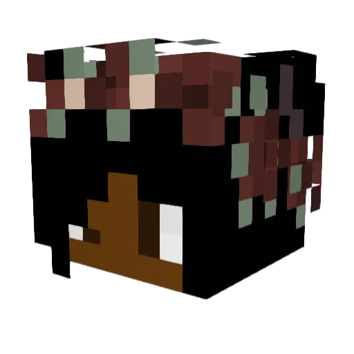 LovelyMissRain Minecraft avatar head, 3D render