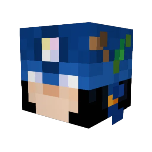LovelyNephos Minecraft avatar head, 3D render