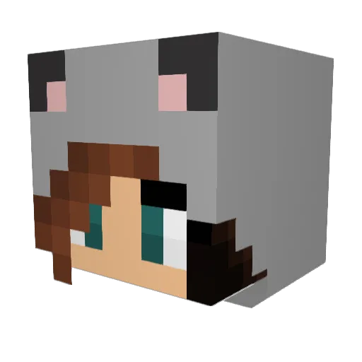 LovelyRee Minecraft avatar head, 3D render