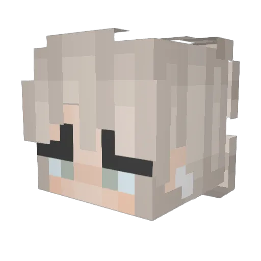 LovelyRosyy Minecraft avatar head, 3D render