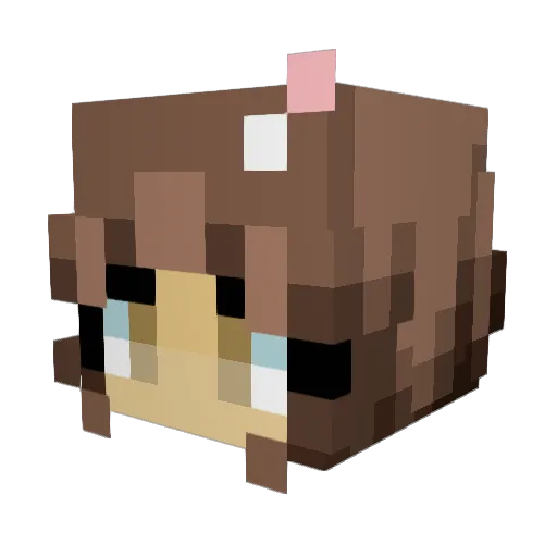 LovelySun16 Minecraft avatar head, 3D render