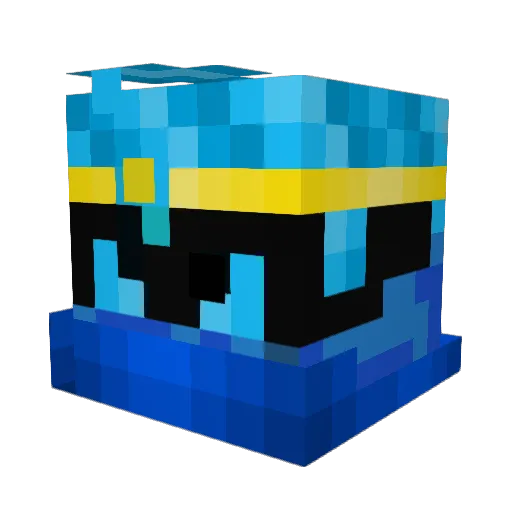 LovelyWolf Minecraft avatar head, 3D render