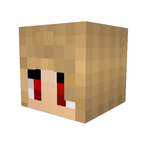 Lovelylady22 Minecraft avatar head, 3D render