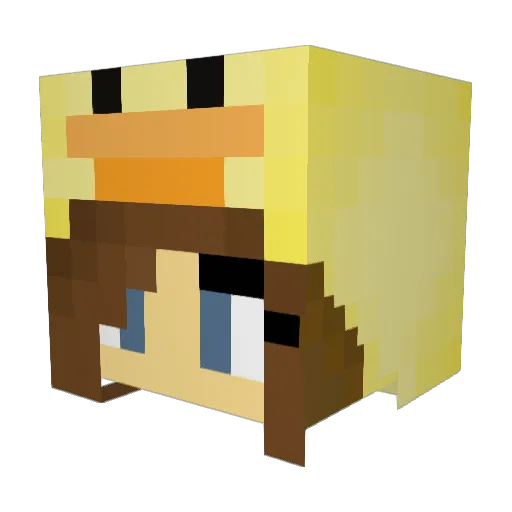 Lovelylani Minecraft avatar head, 3D render