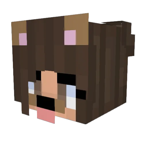 Loveplayer Minecraft avatar head, 3D render