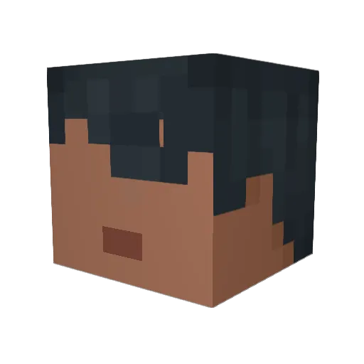 Lover13_ Minecraft avatar head, 3D render
