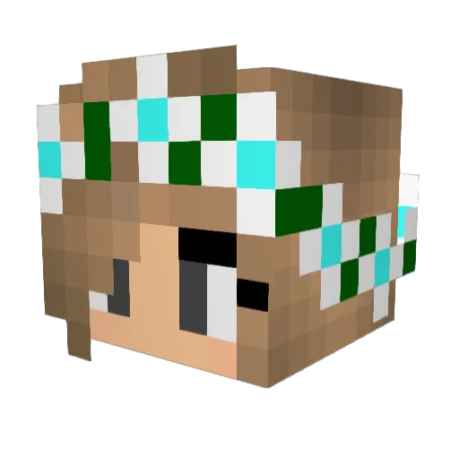 LoverGirl Minecraft avatar head, 3D render