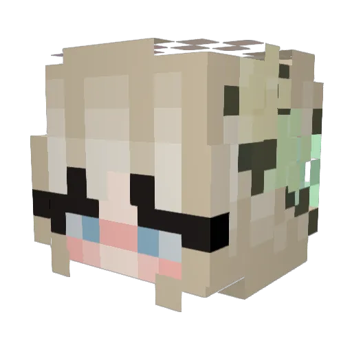 Loverofdogs201 Minecraft avatar head, 3D render
