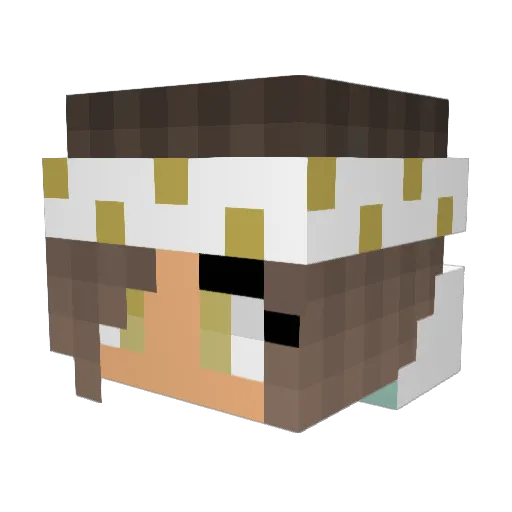Loverz Minecraft avatar head, 3D render