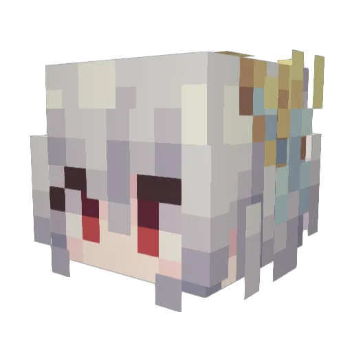 Lovespecter Minecraft avatar head, 3D render