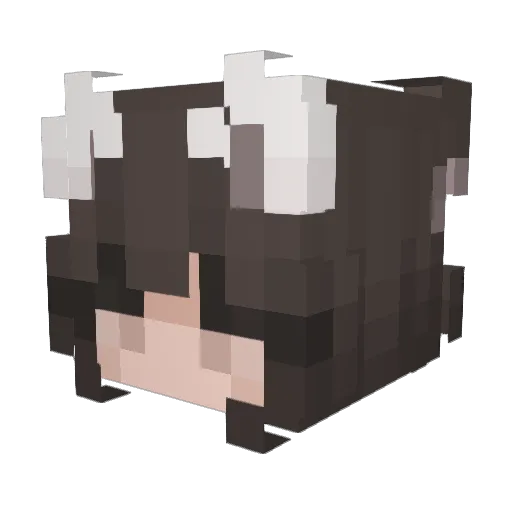 Lovetaffy Minecraft avatar head, 3D render