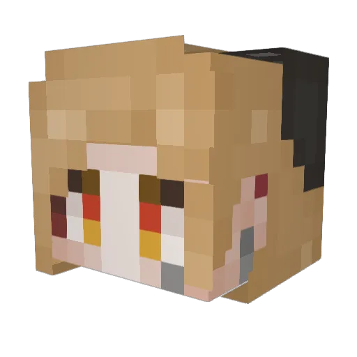 Loveworld1 Minecraft avatar head, 3D render