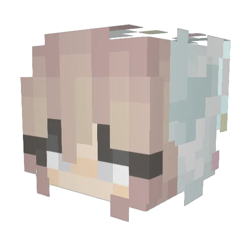 Lovexble Minecraft avatar head, 3D render