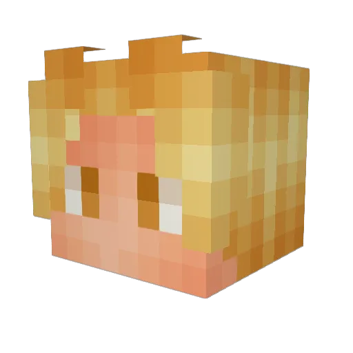 Lovexe06 Minecraft avatar head, 3D render