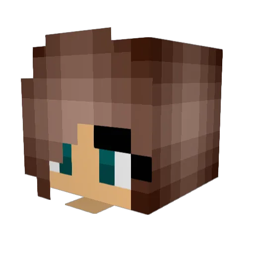 Loveygrace Minecraft avatar head, 3D render