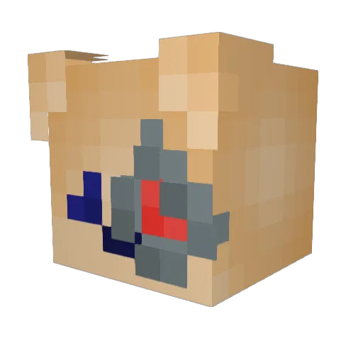 Lovidac Minecraft avatar head, 3D render