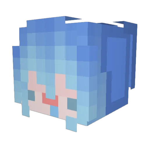 Loving_bunny Minecraft avatar head, 3D render