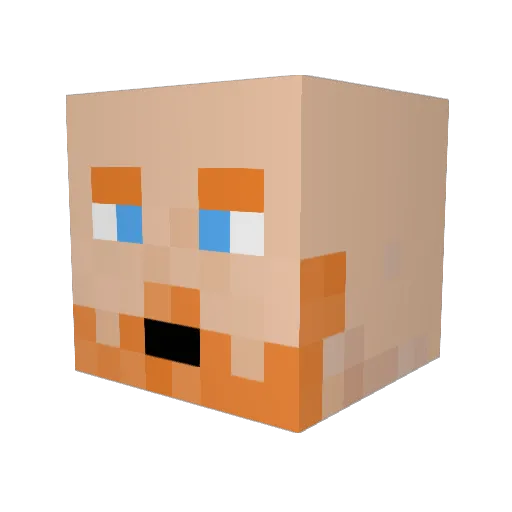 LovisaSandstrom Minecraft avatar head, 3D render
