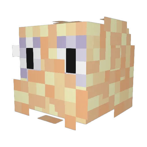 LovitheLlama Minecraft avatar head, 3D render