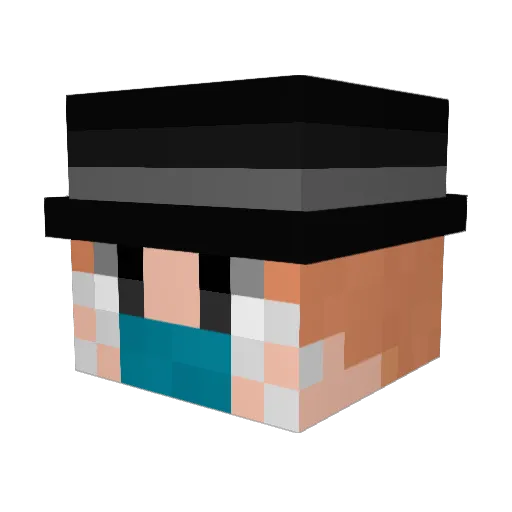 Lovius Minecraft avatar head, 3D render