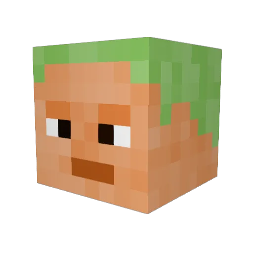 LovlyKnight Minecraft avatar head, 3D render