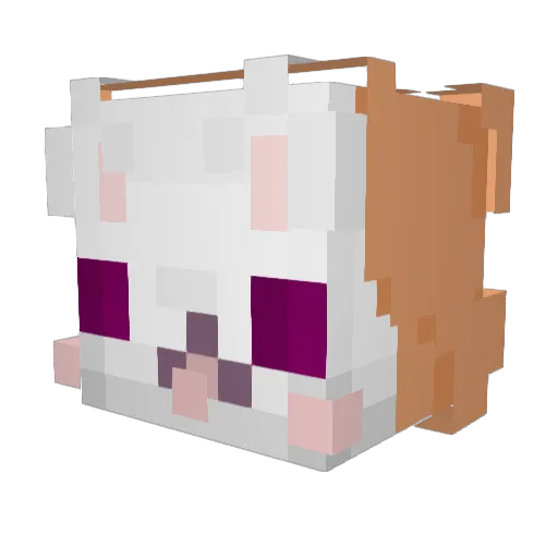 Lovzee Minecraft avatar head, 3D render