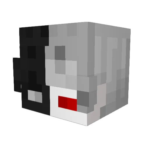 Low0fire Minecraft avatar head, 3D render