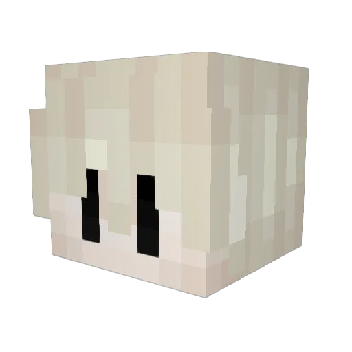 Low3ry Minecraft avatar head, 3D render