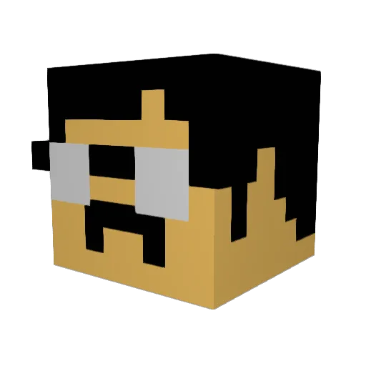 Low9 Minecraft avatar head, 3D render