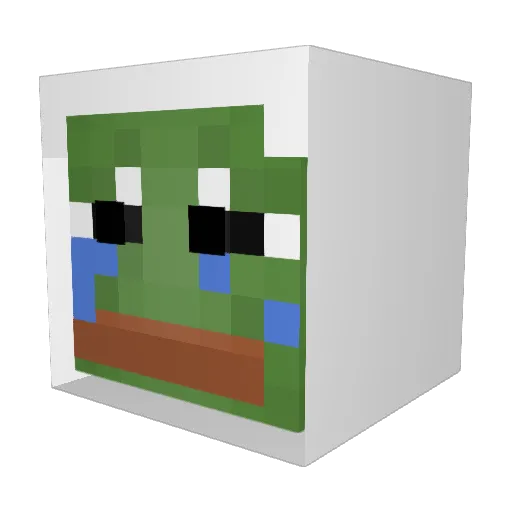 LowIQAfrican Minecraft avatar head, 3D render