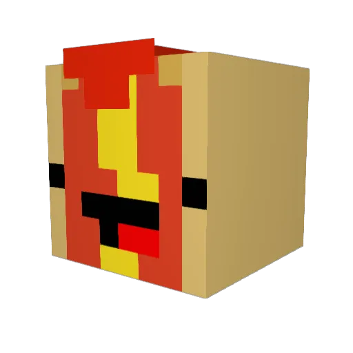 LowKeyCringe Minecraft avatar head, 3D render