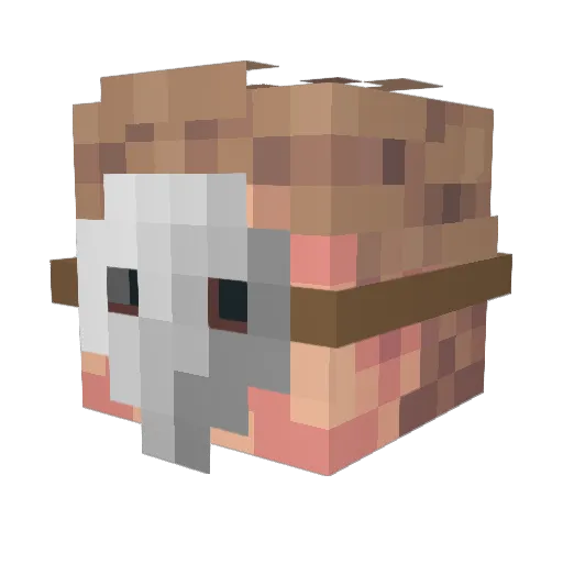 LowKeyLui Minecraft avatar head, 3D render