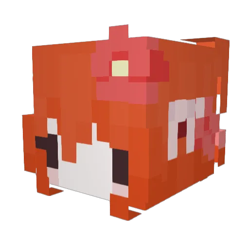 LowKitty Minecraft avatar head, 3D render