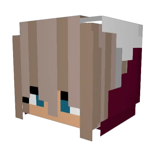 LowLea Minecraft avatar head, 3D render